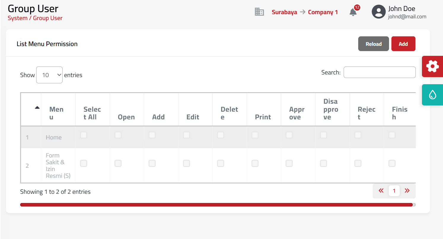 Screenshot of LNJ Logistic (ERP)